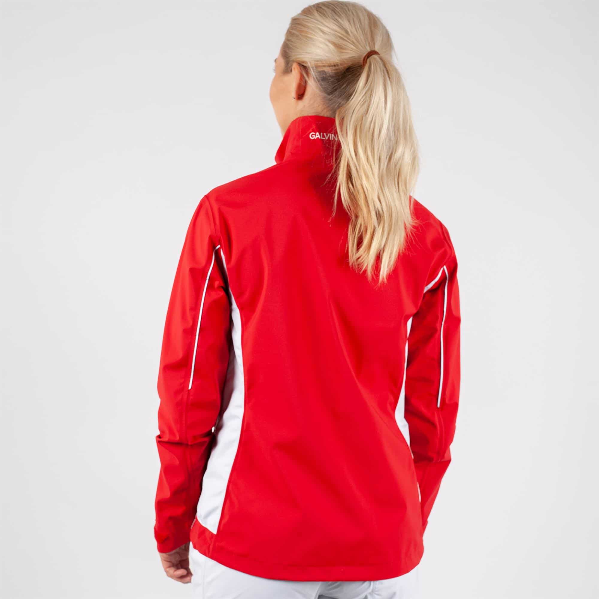Galvin Green Aila Gore-Tex Paclite Waterproof Ladies Golf Jacket Red/White